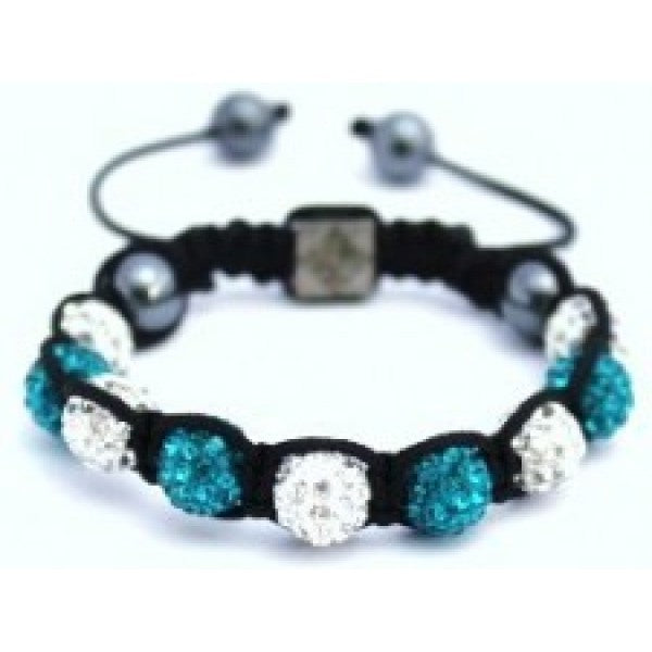 NEW TURQUOISE AND WHITE CHILDREN CRYSTAL BALL BRACELET - Asian Party Wear