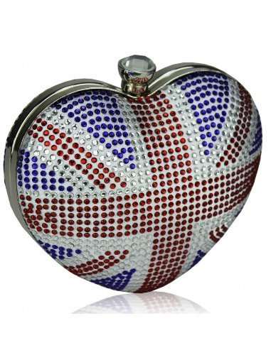 Union Jack Love Heart Crystal Clutch Bag Asian Couture Online 