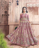 21002 ZOYA ENGAGED LIGHT PLUM HEAVY EMBELLISHED GOWN - Asian Party Wear