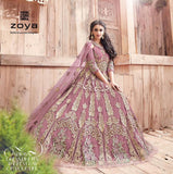 21002 ZOYA ENGAGED LIGHT PLUM HEAVY EMBELLISHED GOWN - Asian Party Wear