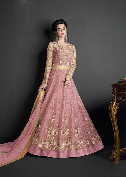 PINK BRIDAL MEHNDI FUNCTION LEHENGA - Asian Party Wear