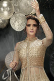 GOLD INDIAN DESIGNER WEDDING AND BRIDAL GOWN - Asian Party Wear