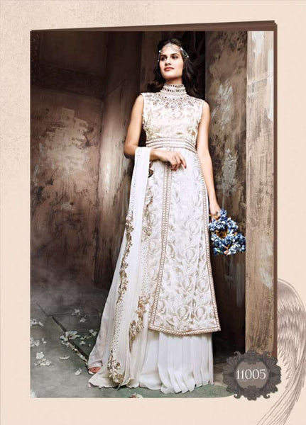 Jet Stream White ZOYA SAPPHIRE WEDDING WEAR DESIGNER DRESS - Asian Party Wear