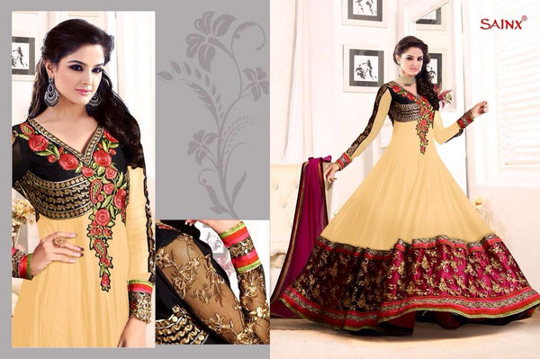 Yellow SATHIYA BY SAINX DESIGNER WEAR ANARKALI - Asian Party Wear