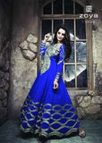 ZCM11003 Blue Zoya Colour Maxi Suit - Asian Party Wear