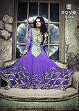 ZCM11003 Purple Zoya Colour Maxi Suit - Asian Party Wear