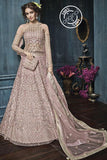 22003-C PINK ZOYA CELEBRITY HEAVY EMBROIDERED INDIAN BRIDAL WEDDING LEHENGA - Asian Party Wear