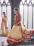 Gold & Red Zoya Elite Designer Dress - 5-Piece Suit - Asian Party Wear