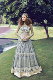 16002 Grey Zoya Crystal- Wedding Wear Lehenga - Asian Party Wear