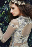 16002 Grey Zoya Crystal- Wedding Wear Lehenga - Asian Party Wear