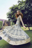 16002 Grey Zoya Crystal- Wedding Wear Lehenga - Asian Party Wear