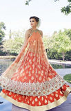 16004 Orange Zoya Crystal - Wedding Wear Lehenga - Asian Party Wear