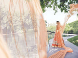 16004 Orange Zoya Crystal - Wedding Wear Lehenga - Asian Party Wear