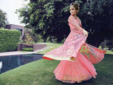 16006 ROSE QUARTZ PINK ZOYA CRYSTAL WEDDING WEAR LEHENGA - Asian Party Wear