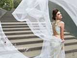 16007 SILVER STEEL ZOYA CRYSTAL WEDDING WEAR LEHENGA - Asian Party Wear